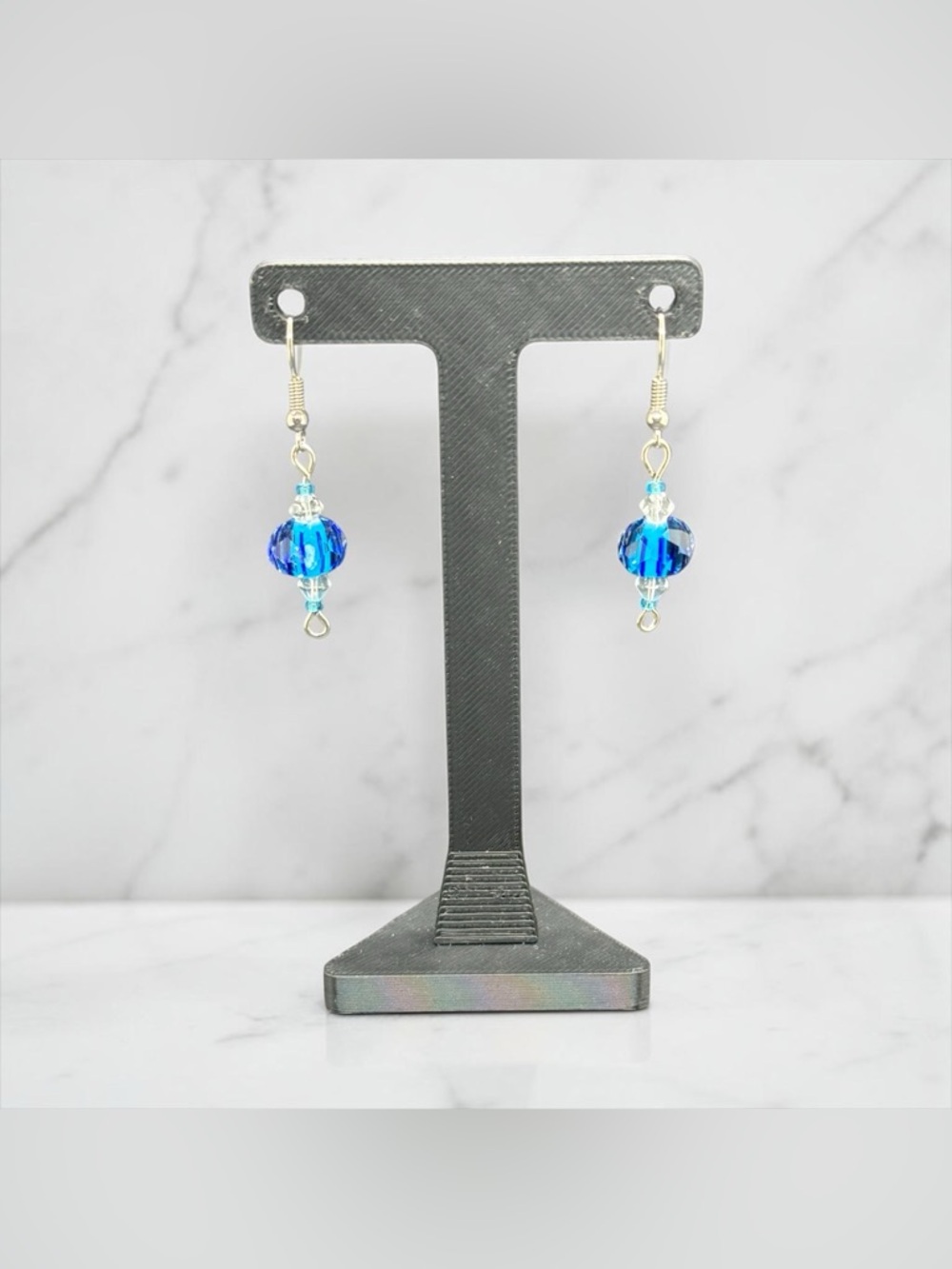 💙Aqua Crystal Drop Earrings/NWOT💙